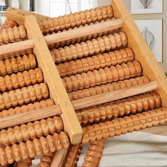 1PC Colorful Wooden Foot Roller Massager for Stress & Pain Relief Fitness & Health Care Home Gym Equipment