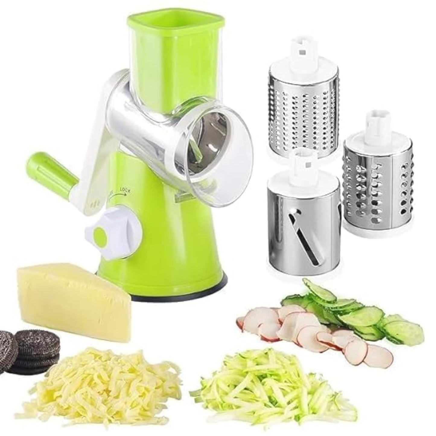 Manual 3‑in‑1 Vegetable Cutter | Round Slicer | Multi-functional Kitchen Gadget
