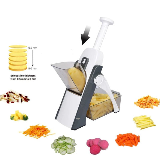Mandoline Slicer | Safe Adjustable Vegetable Cutter | Multi‑Purpose Kitchen Chopper & Manual Grater