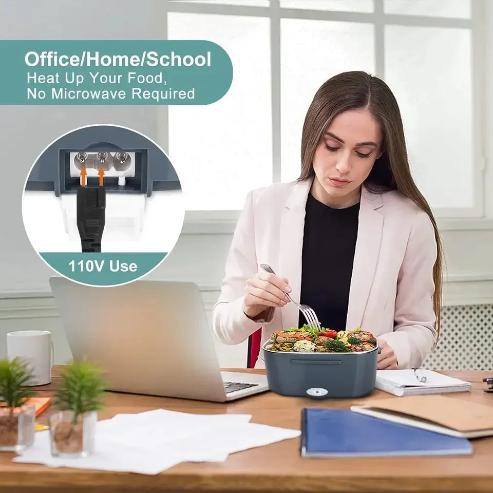 Portable Electric Lunch Box Tiffin Box Electronic Heating Lunch Box Portable Electric Food Warmer for Office School AND OUT DOOR